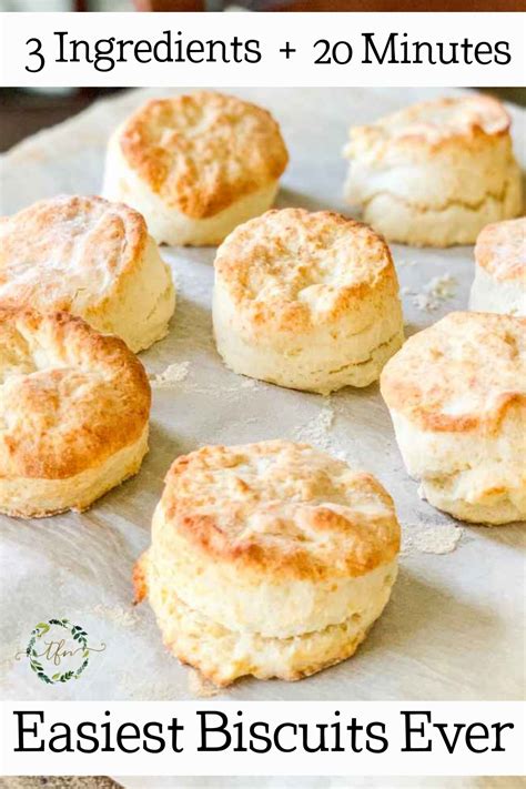 Quick And Easy 3 Ingredient Biscuits Best Biscuit Recipe Easy Biscuit