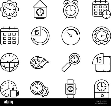 Isolated Clocks Instruments Icon Set Vector Design Stock Vector Image