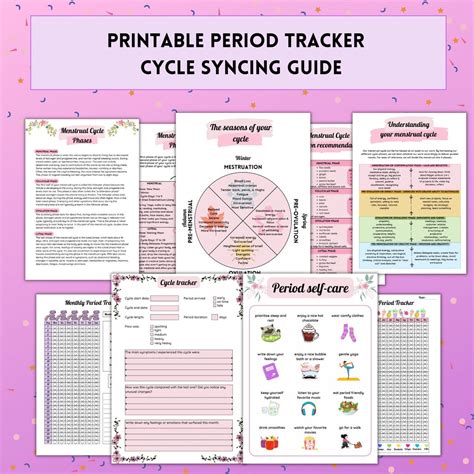 Period Tracker Printable Period Journal Cycle Syncing Guide Ovulation Tracker Etsy