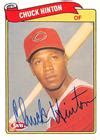 Chuck Hinton Autographed Baseball Card Cleveland Indians 1989 Swell