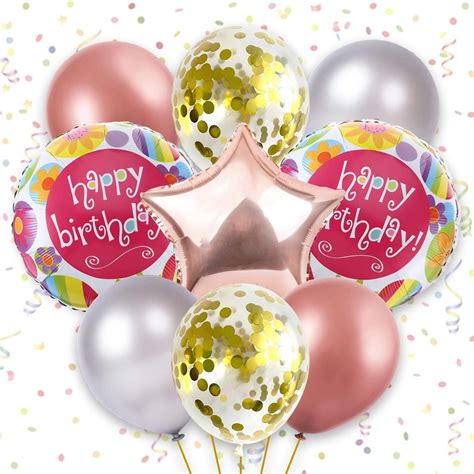 Party Propz Happy Birthday Foil Balloon Set Pcs Birthday Decoration