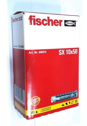 Tarugos De Nylon Fischer Sx10 En Caja X 50 Unidades