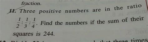 Three Numbers Are In The Ratio 2 3 4 If The Sum Of Their Cubes Is