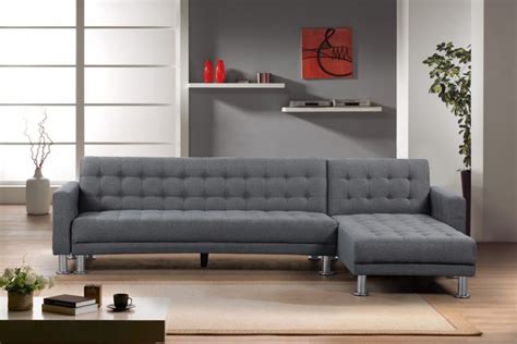 Low Profile Light Grey Fabric Sectional Sofa - Furniture that Looks Great