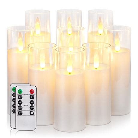 A Stock Homemory Pure White Acrylic Flameless Candles Led Candles