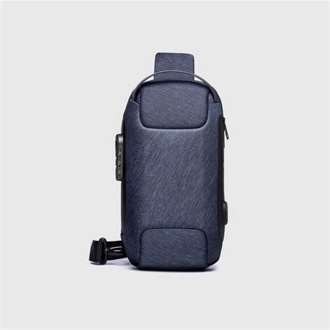 Men S Waterproof Usb Oxford Crossbody Bag Anti Theft Shoulder Sling Bag