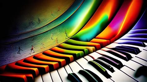 Premium AI Image Abstract Music Background With Piano Keys And