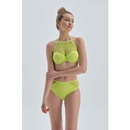 Fıstık Yeşili Toparlayıcı Yüksek Bel Bikini Alt 22SW36128ST FIS Dagi