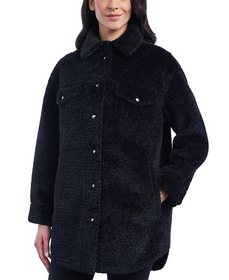 Michael Kors Womens Fleece Shacket Created For Macys Macys