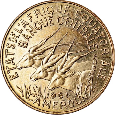 5 Francs CFA Essai Central African States Numista