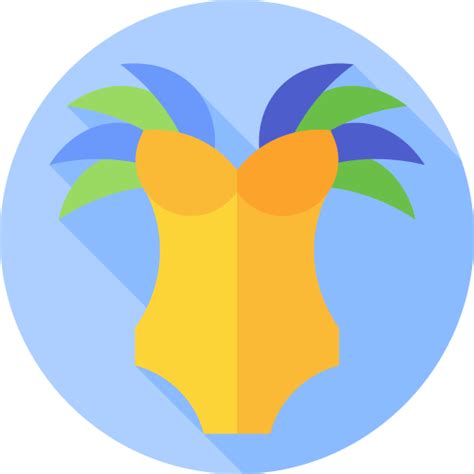 Icono De Bikini Flat Circular Flat