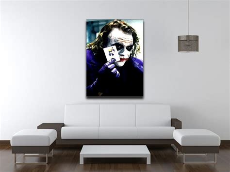 Heath Ledger Joker Canvas Painting at PaintingValley.com | Explore collection of Heath Ledger ...