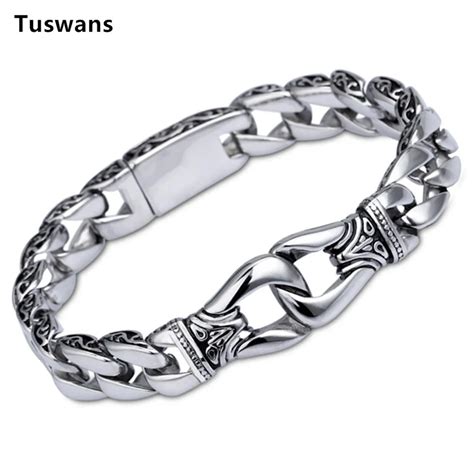 Viking Mens Bracelet Silver Color L Stainless Steel Charm Vintage