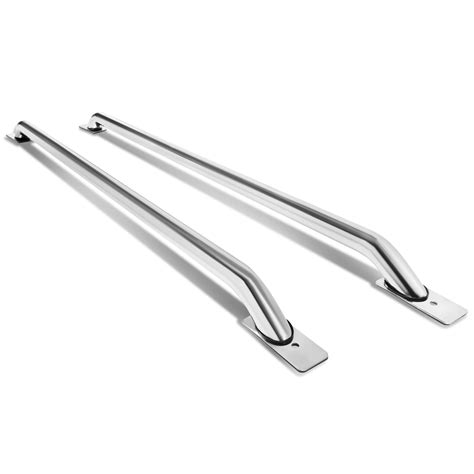 DNA Motoring RAIL 004 SS Pair Of Stainless Steel Truck Side Bar Rail