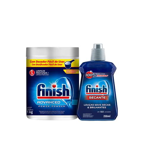 Kit Detergente Para Lava Lou As Em P Finish Kg Secante Para Lava