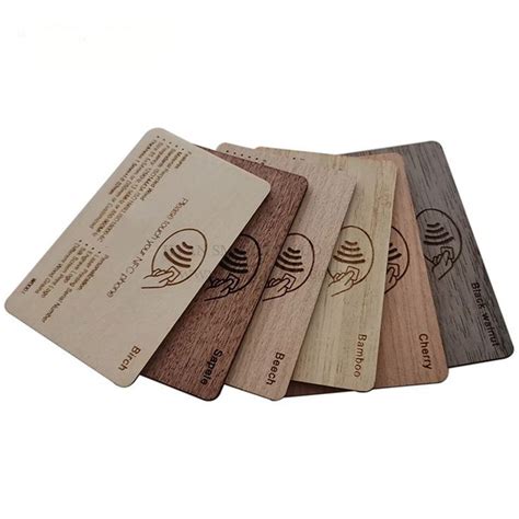 Logo Printing 13 56mhz Rfid Nfc Bamboo Wood Card For Management Rfid Wood Card And Bamboo Card