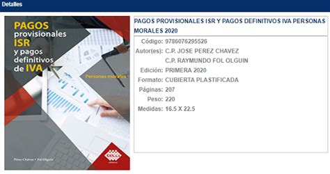 Pagos Provisionales De Isr Y Pagos Definitivos De Iva Personas Morales Tienda Elcontamx