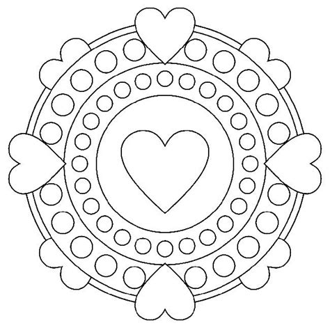 Art Therapy Heart Coloring Pages Mandala Coloring Pages Mandala