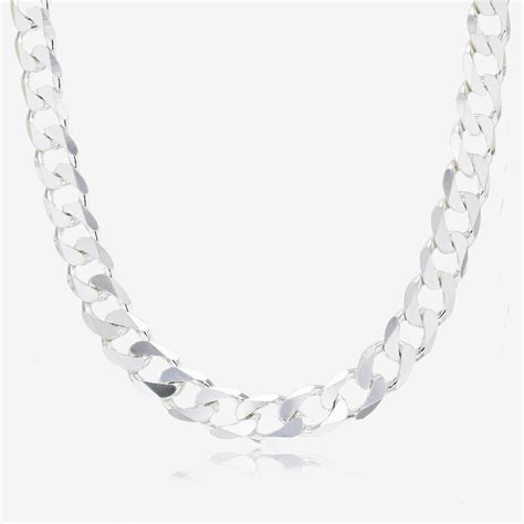 Premium Italian Silver 20 Curb Mens Chain Warren James