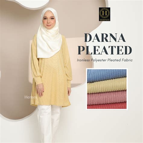 HERNES BLOUSE DARNA PLEATE BLOUSE IRONLESS BLOUSE MUSLIMAH BLOUSE