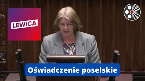 Małgorzata Sekuła Szmajdzińska oświadczenie poselskie YouTube