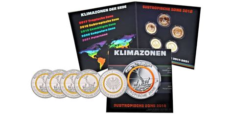 Satz Euro Klimazonen Subtropische Zone Brd Muenzenladen De