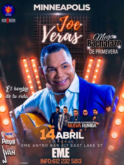 JOE VERAS "EN CONCIERTO" Tickets Boletos at EME Antro Bar | Minneapolis ...