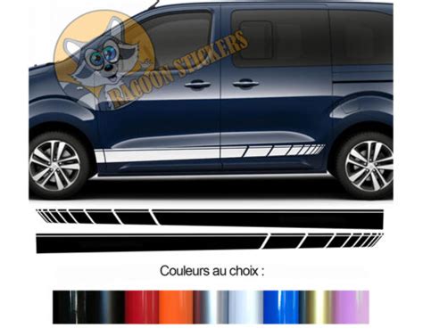 X Bandes Bas De Caisse Pour Peugeot Traveller Deco Fourgon Sticker