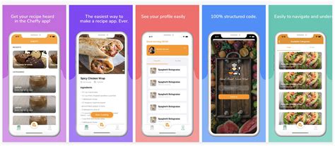 IOS Recipe Template App Swift MVVM Only Mock Data And UI Code Source