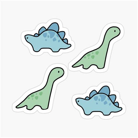 Adorable Dinosaur Sticker Pack Pattern For Sale