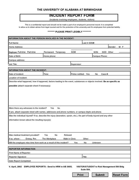 Simple Fire Incident Report Sample Word - Free Word Template