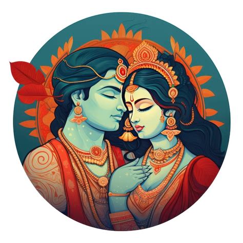 Premium AI Image | Rama and Sita icon for the Diwali