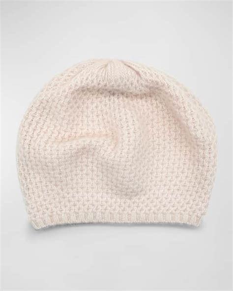 Portolano Honeycomb Cashmere Slouch Beanie Neiman Marcus