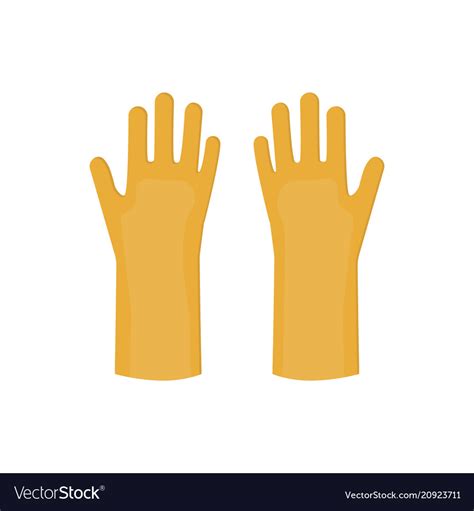 Latex gloves cartoon glove icon Royalty Free Vector Image