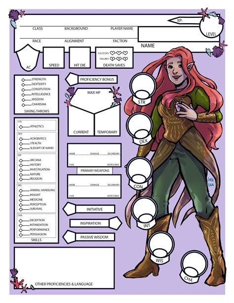 Pin By Catharine Webb On Dandd Fantasy Story Dnd Character Sheet Rpg