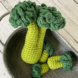 Crochet Pattern Bundle Vegetables Broccoli Artichoke Lettuce Eco