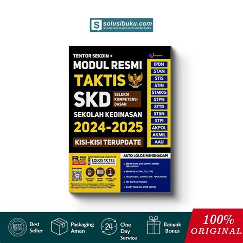 Jual Buku Modul Resmi Taktis Skd Sekolah Kedinasan Kisi Kisi