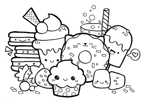 Cute Food Printable Coloring Pages | The Best Porn Website