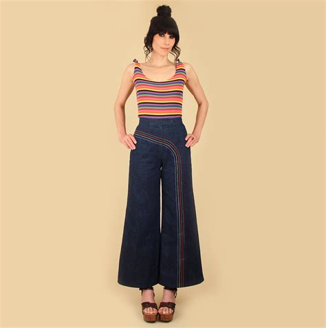 RAINBOW Vintage 70 S BELL BOTTOM Wide Leg Jeans Hellhound Vintage