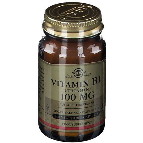 Solgar Vitamin B1 100 Mg 100 St Farmaline