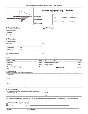 Fillable Online Formular Reisekosten F R Ehrenamtliche Deutscher