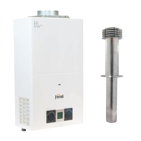 Ferroli Pegaso Eco 11 LPG Water Heater And Flue Kit