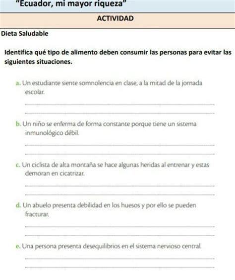 Identifica Que Tipo De Alimento Deben Consumir Las Personas Para Evitar