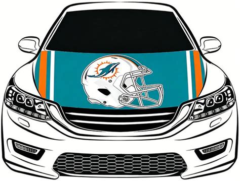 nfl miami dolphins flagcar hood cover flag engine banner miami dolp