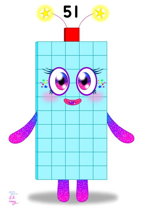 Numberblocks Fifty One My Version By Pinkstareevee16 On Deviantart