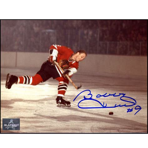 Signed Bobby Hull Picture Chicago Blackhawks Record 51st Goal 8x10