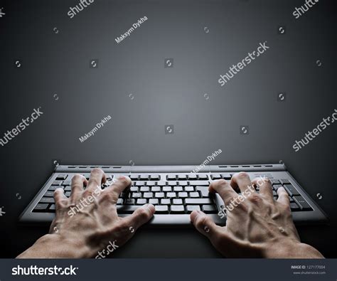 Hard Typing On Keyboard Stock Photo 127177004 | Shutterstock