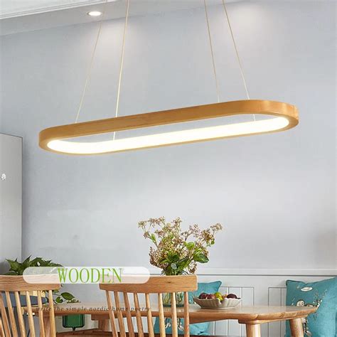 Lumin Ria Led De Madeira Pendente Para Cozinha Sala De Jantar