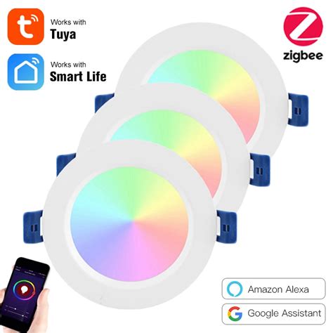 Zigbee Smart Led Downlight Smart Downlight Rgb Zigbee Downlight Led