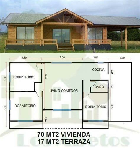 Planos Casas De Madera Prefabricadas Modelo De Casa De 75 M2 732 Artofit